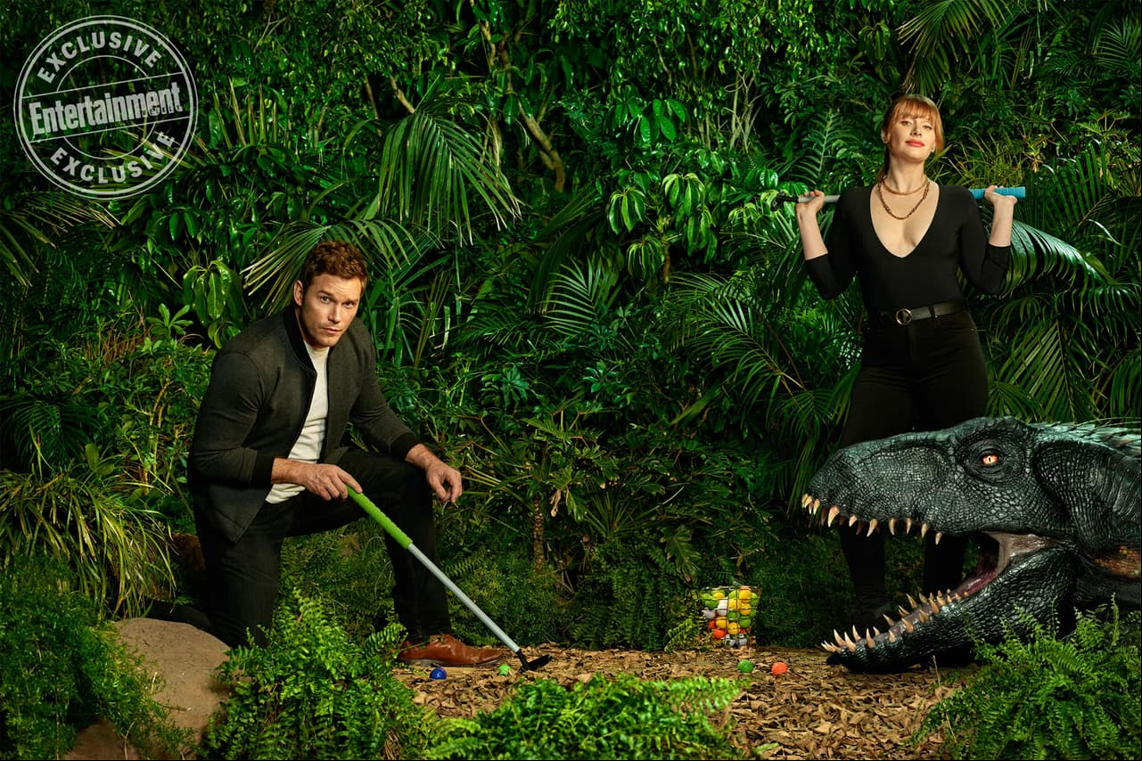 Chris Pratt y Bryce Dallas Howard están de regreso en la secuela de ‘Jurassic World’ (FOTO: EW/Universal Pictures)
