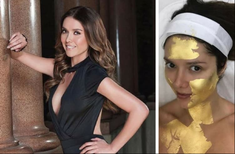 Marlene Favela y su mascarilla de 24K