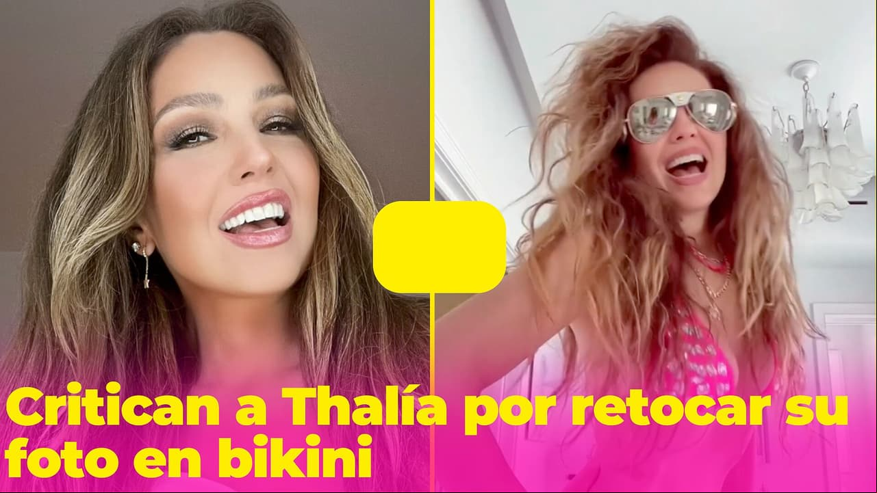 "Se le borró el ombligo": Thalía presume foto en bikini y la tunden por abusar de los filtros