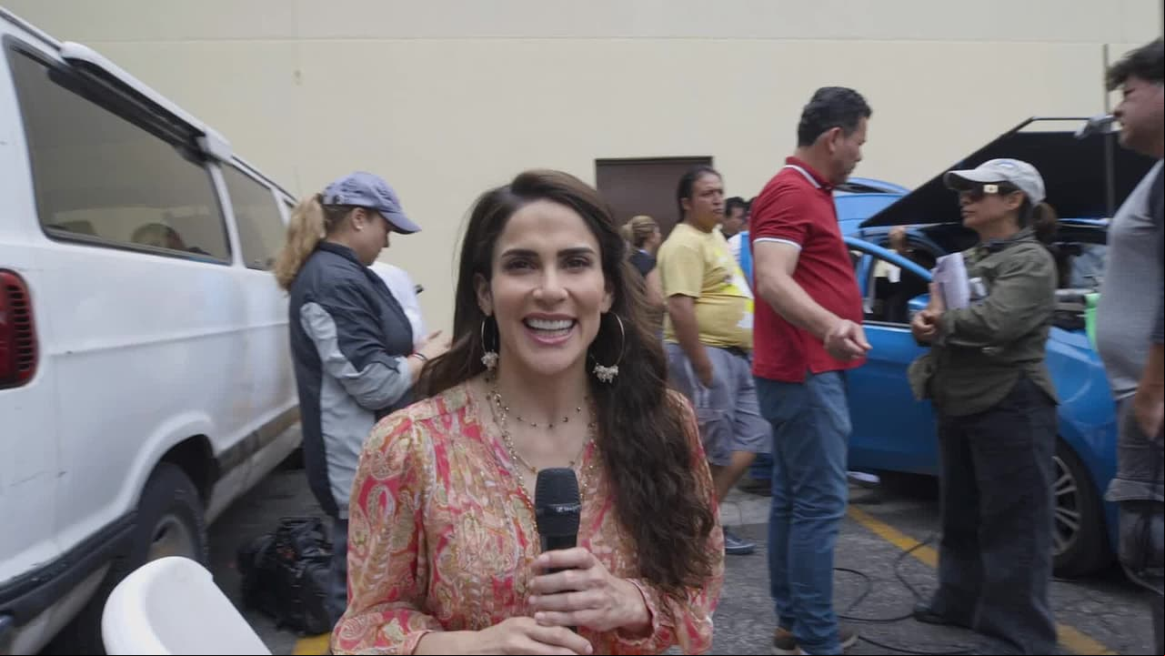 Eva Cedeño emocionada en la grabación de su primera escena