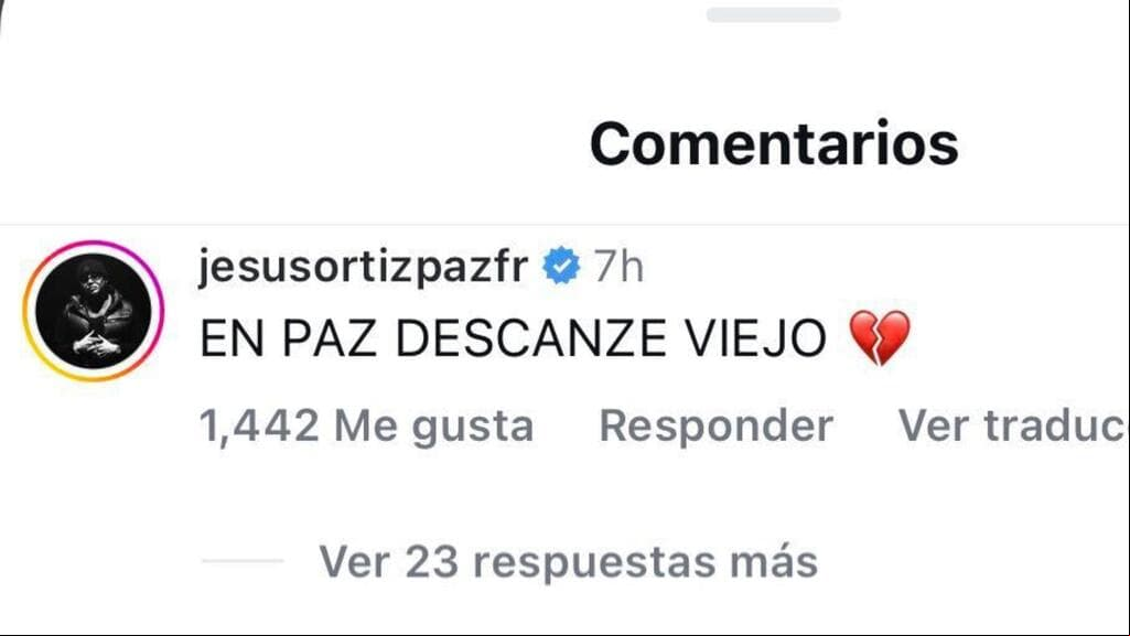 Jesús Ortiz Paz, vocalista y líder de Fuerza Regida, lamentó así la muerte del cantante Chuy Montana.
