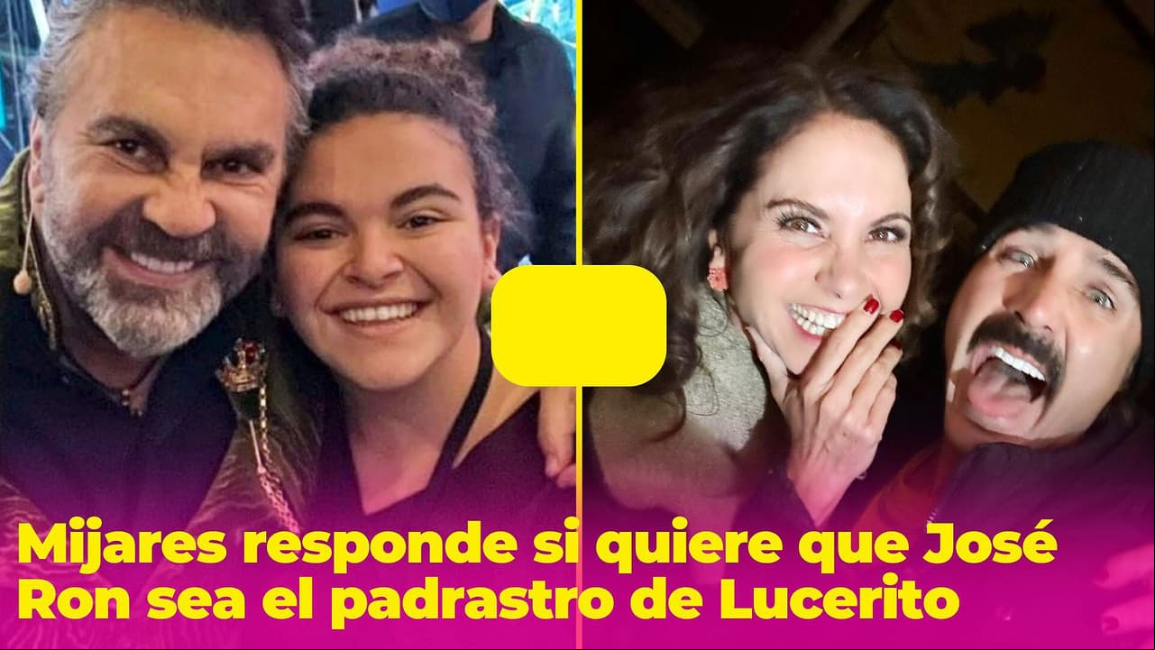 Lucerito y Mijares reaccionan a la idea de que José Ron sea su padrastro (ella dice "es guapísimo")