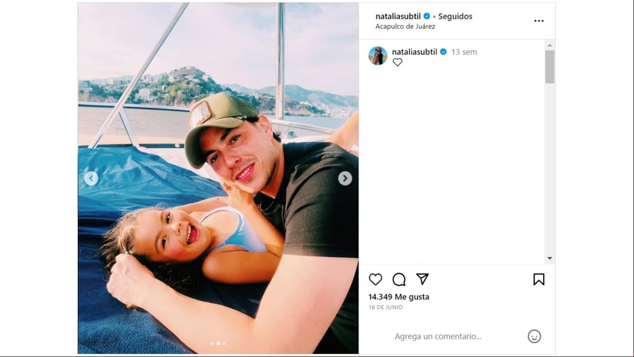 Natália Subtil muestra a su hija conviviendo con su novio.