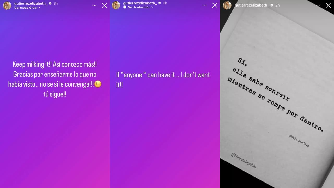 Elizabeth Gutiérrez lanza mensajes y afirman son indirectas para Samadhi Zendejas