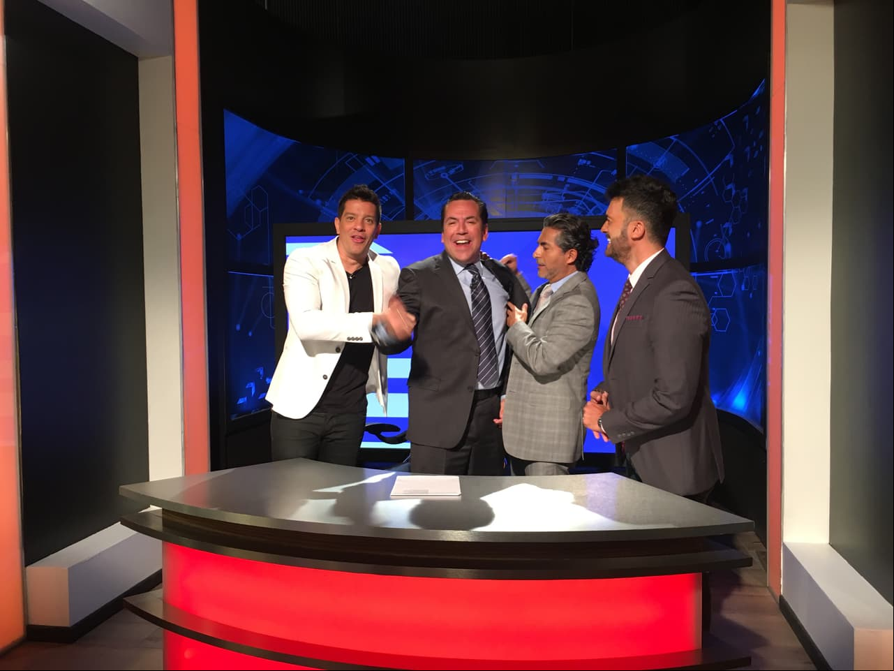 Yahir, Eduardo Salazar, Raúl Araiza y Fernando del Solar no dudaron en hacer uno que otro chiste