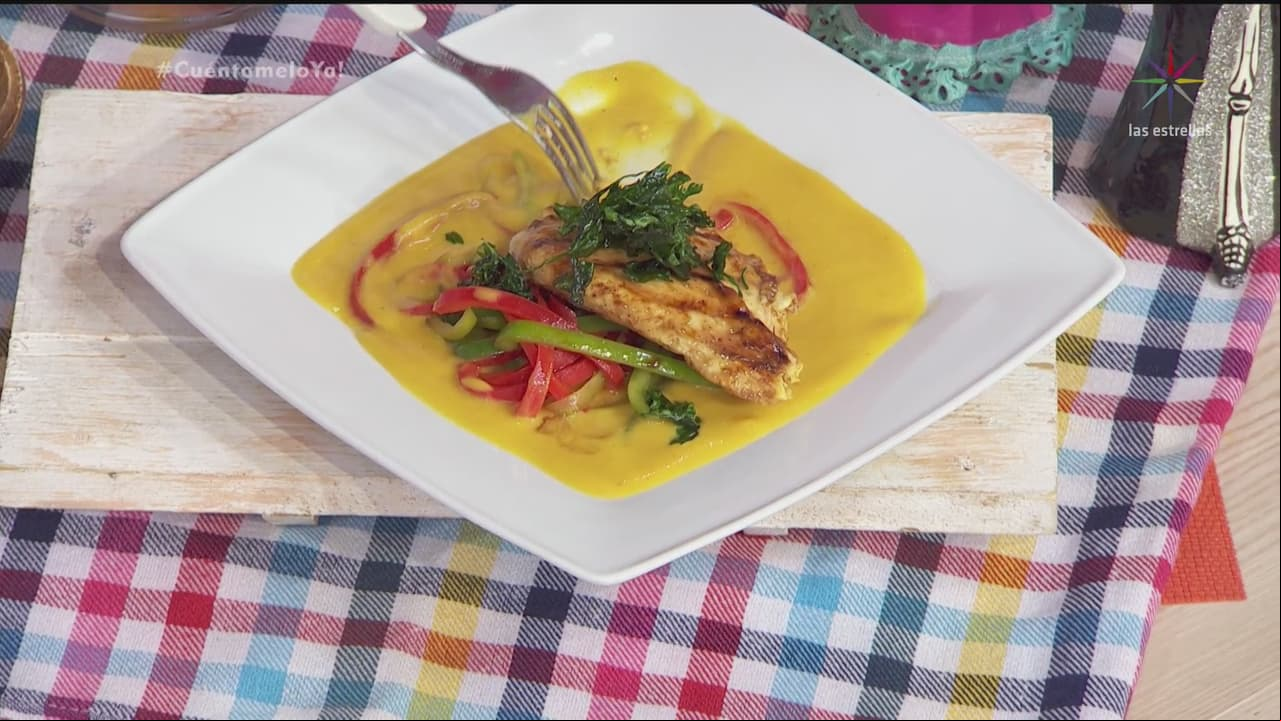 RECETA: Pechuga de pollo con salsa de calabaza de Castilla y chipotle