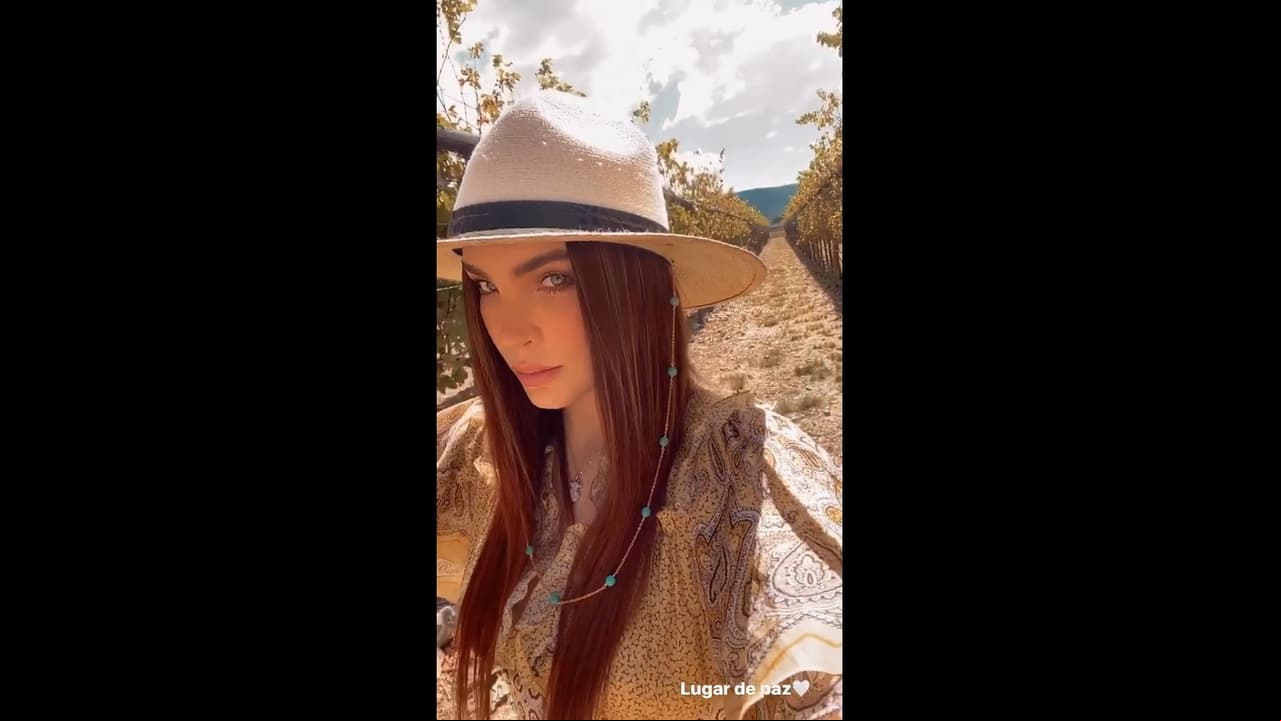 En las siguientes historias, la novia de Christian Nodal dejó atrás el cabello rojo y lució una melena castaña oscura con algunos destellos claros.