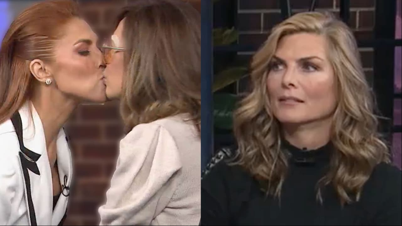 Yolanda Andrade se besa en la boca con exnovia en pleno programa: Montserrat Oliver reacciona así