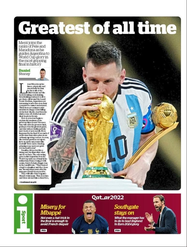 Las portadas de Argentina campeón en Qatar 2022