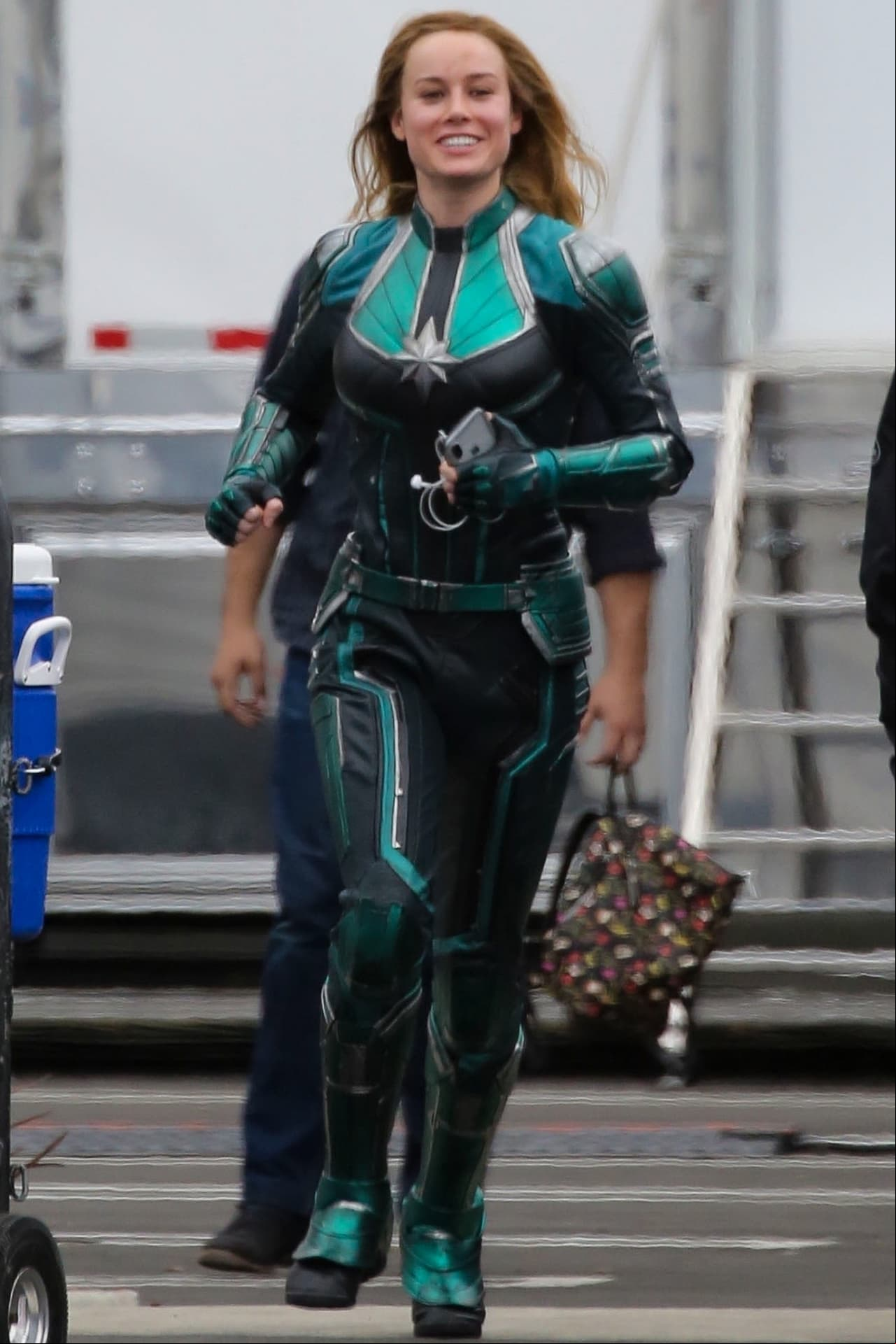 Brie Larson en el rodaje de 'Capitana Marvel'