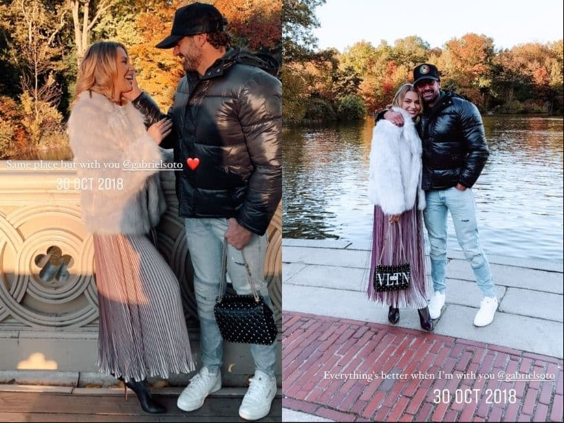 Irina Baeva recorrió Central Park, lugar que visitó en 2018 con Gabriel Soto.