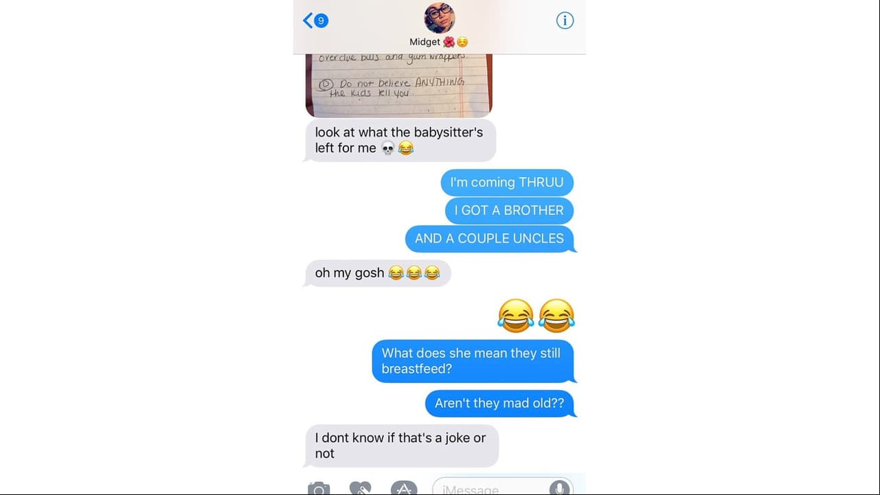 El novio de la niñera quedó en shock con la lista.