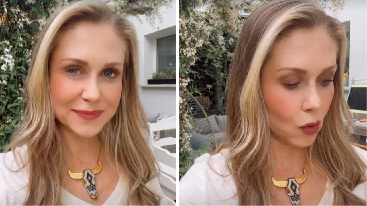 Ingrid Martz luce un espectacular look noventero