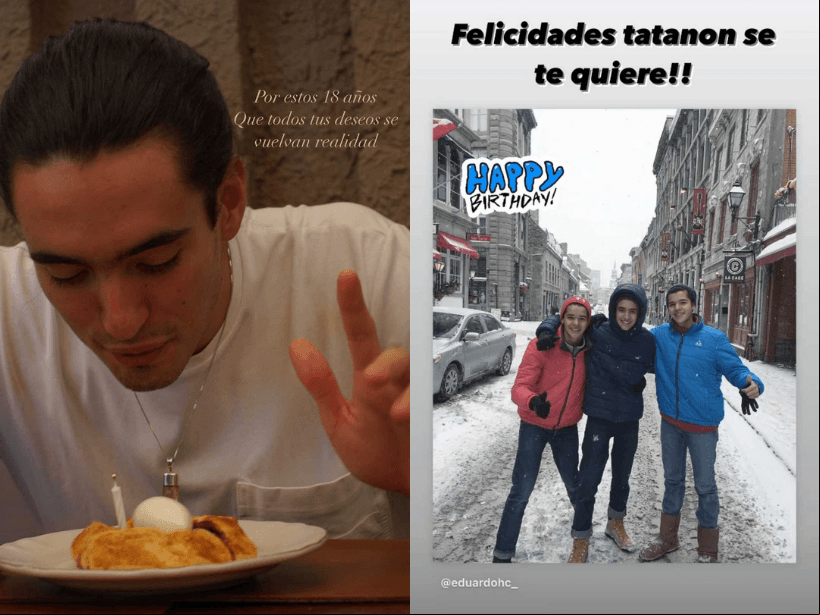 Sebastián Poza recibió tiernas felicitaciones de su hermana mayor y sus hermanastros, hijos de Eduardo Santamarina
