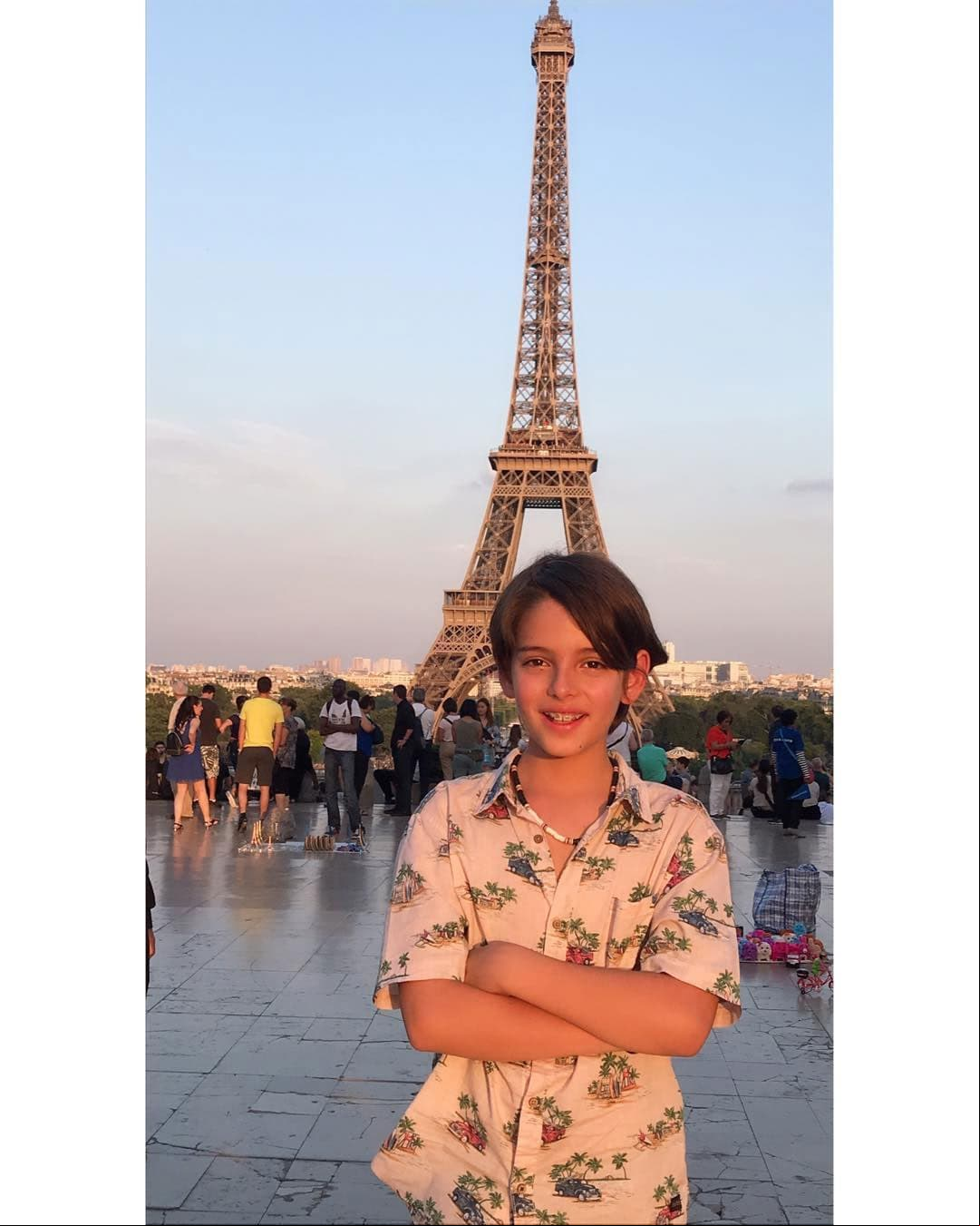 “Mi sueño se hace realidad. La torre Eiffel, soy muy afortunado, se los quería compartir”, compartió Santino en su publicación.