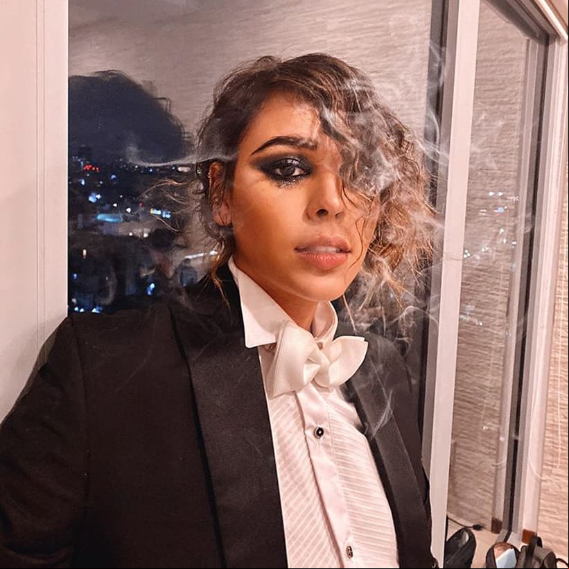 Danna Paola y una amiga se disfrazaron de ‘Rue y Jules’, personajes de la serie ‘Euphoria’.