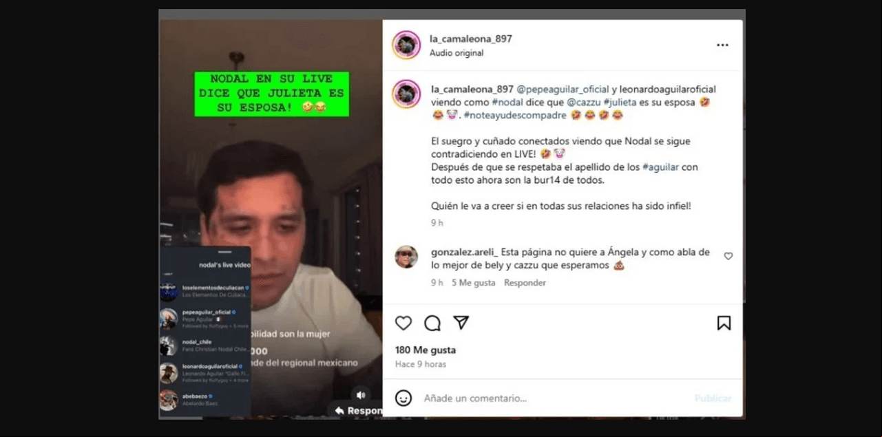 Pepe Aguilar habría obligado a Nodal a defender a Ángela Aguilar