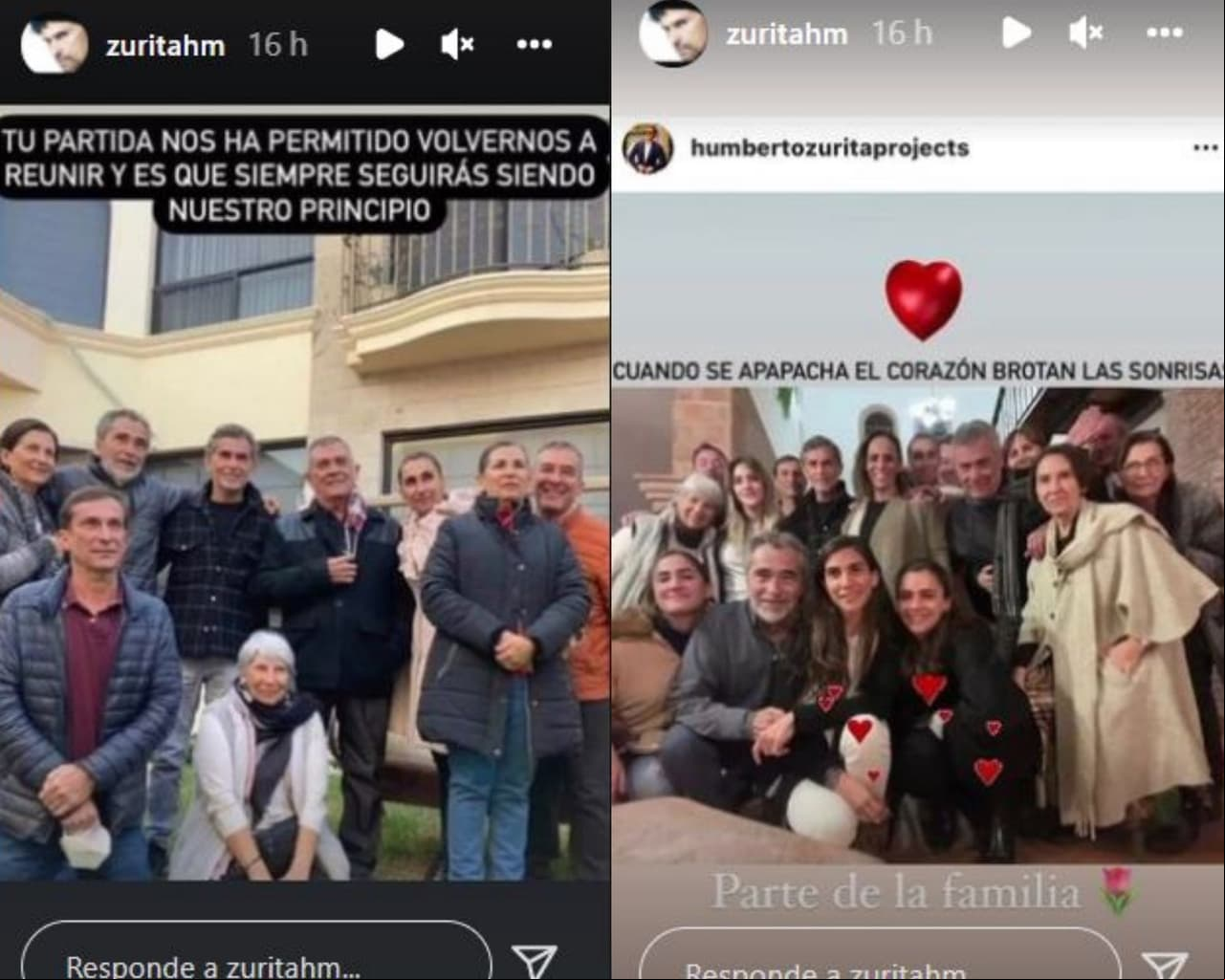 Humberto Zurita dejó ver, como nunca, a parte de su familia en el funeral de su mamá.