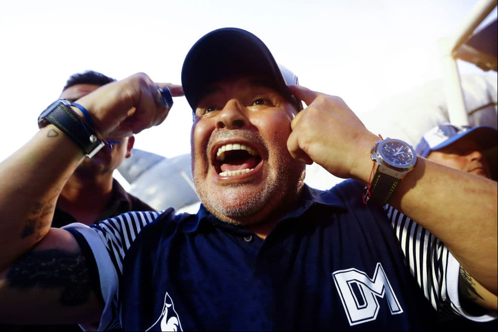 Así celebró un triunfo con sus muchachos de Gimnasia y Esgrima sobre Atlético Tutuman en 2020.