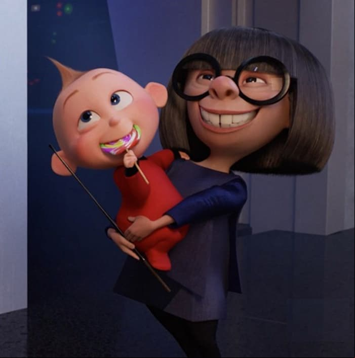 'Edna Moda' cuida a 'Jack Jack' para dejar descansar a 'Bob'