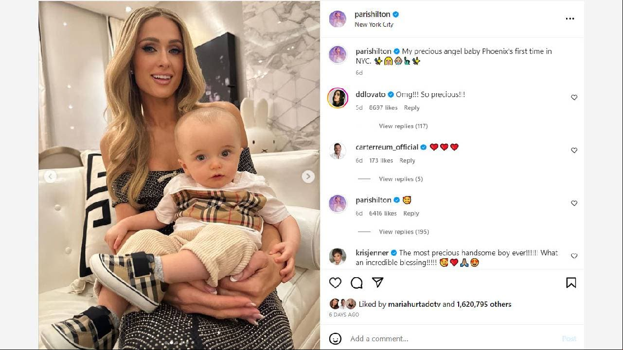 Paris Hilton y su hijo Phoenix
