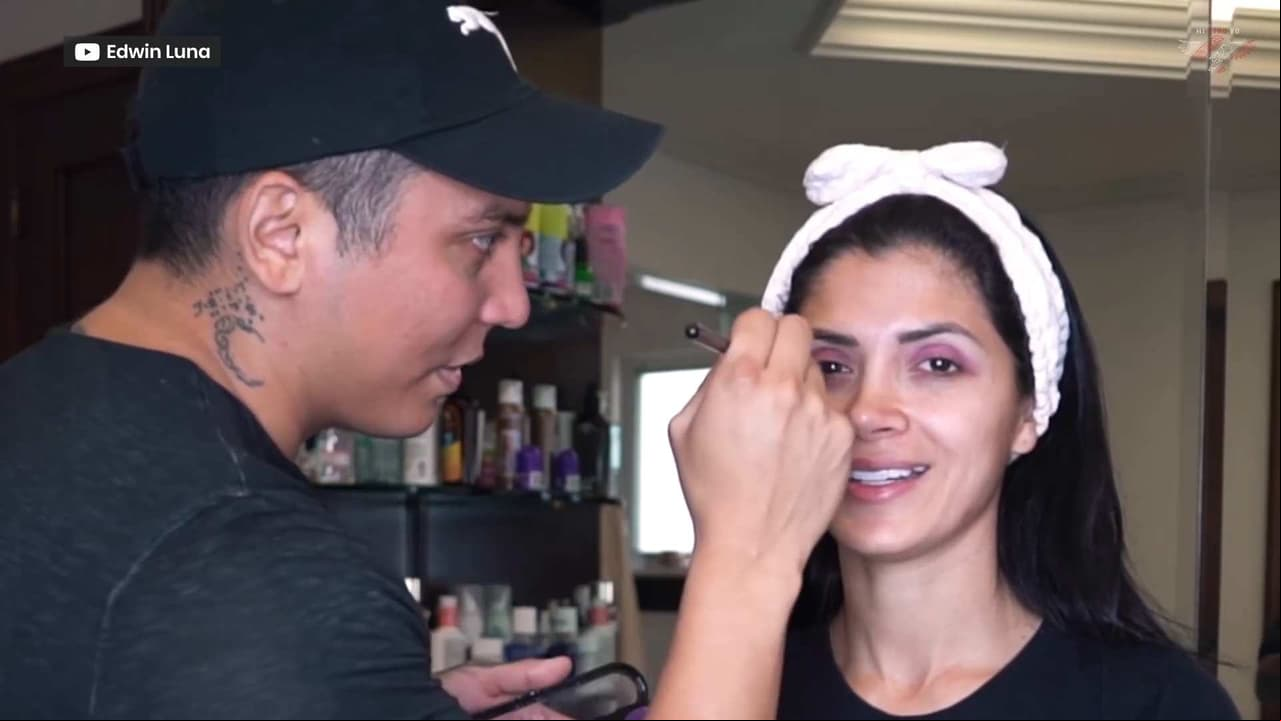 “Es todo un profesional”: Edwin Luna cumple el reto de maquillar a su esposa Kimberly Flores