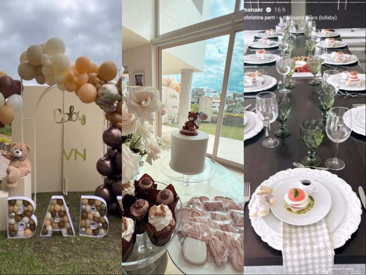 Los osos de peluche abundaron en el gender reveal de la exMiss Universo