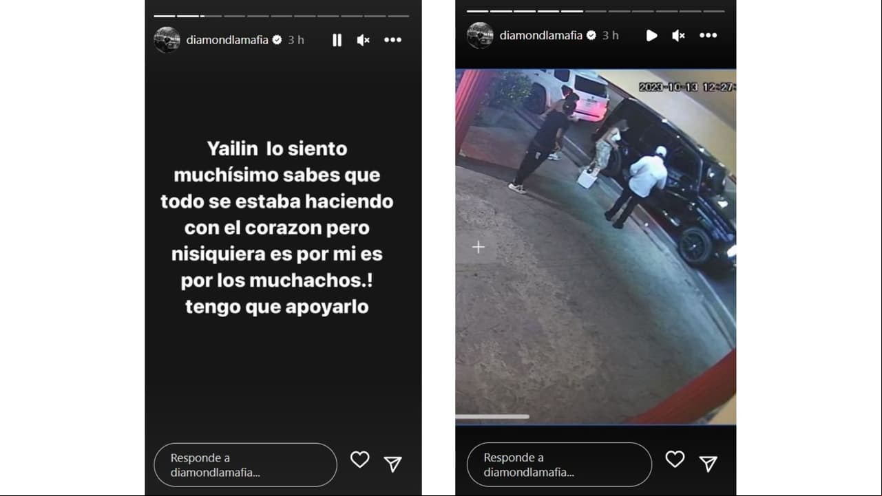 Diamond La Mafia mostró el instante en el que Yailin presuntamente dejó su estudio, donde Tekashi 6ix9ine hizo destrozos.