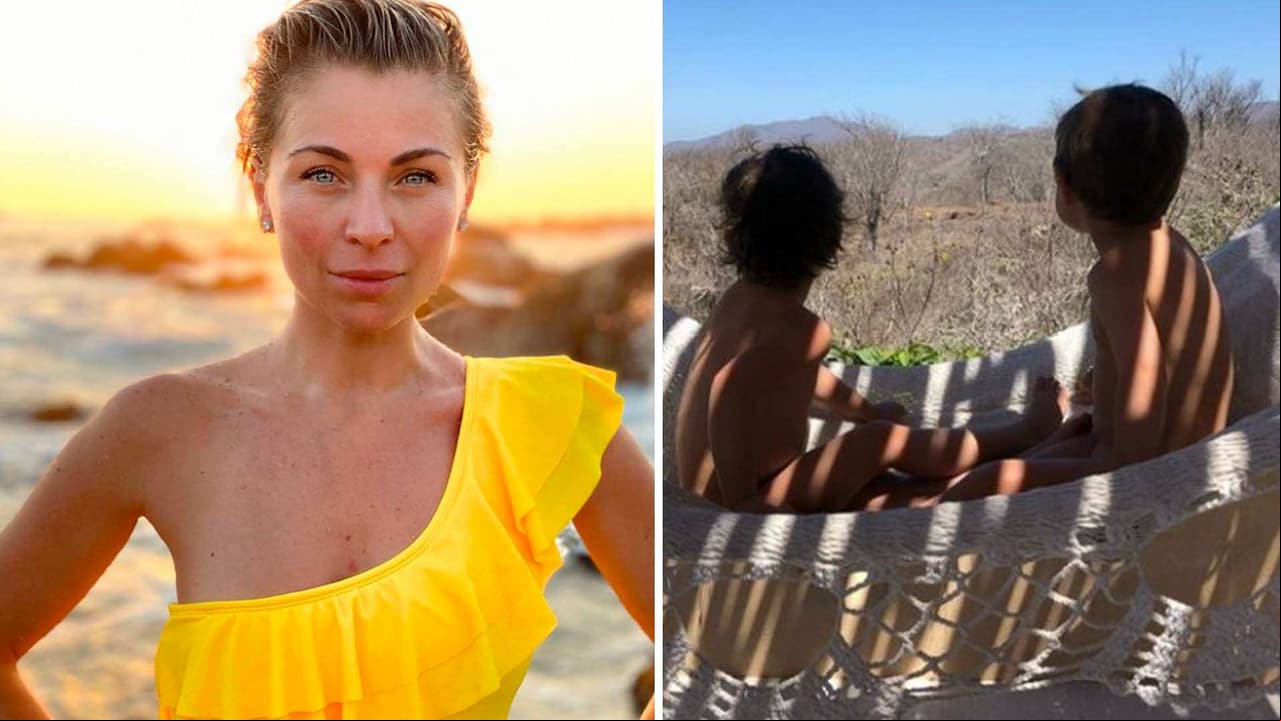 Ludwika Paleta deja ver por primera vez el rostro de uno de sus mellizos y enloquece las redes