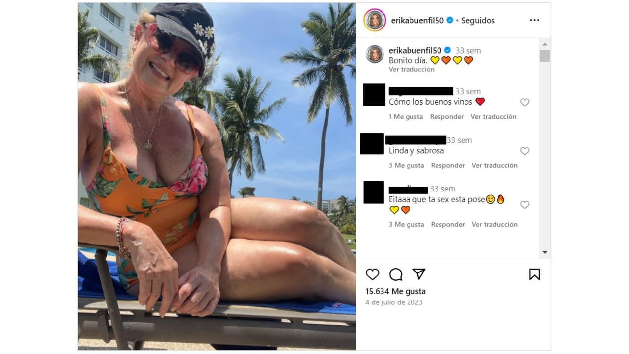 Erika Buenfil se ha mostrado en traje de baño.